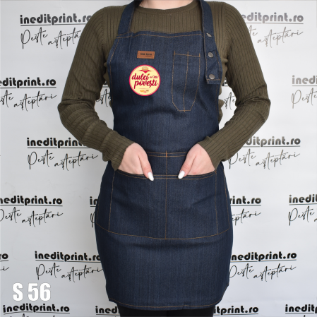 Șorțuri - Sort jeans personalizat cu Logo S56