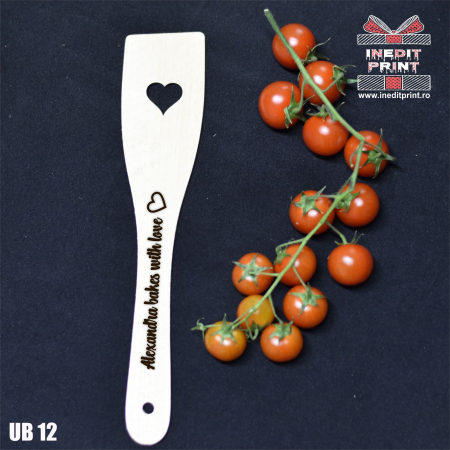 Spatulă cu inimă  personalizată  Bakes with love UB12