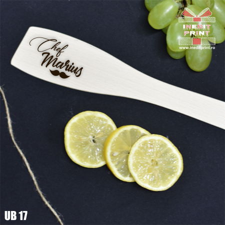 Cadouri - Spatulă dreaptă personalizată Chef Mustață UB17