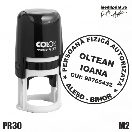 Cu personalizare - Stampila Printer R30 Persoana Fizica Autorizata