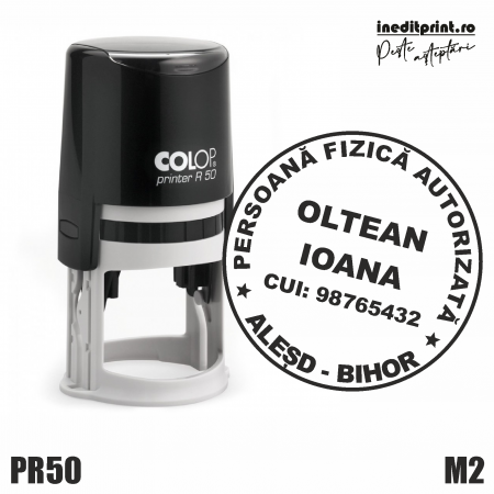 Cu personalizare - Stampila Printer R50 Persoana Fizica Autorizata