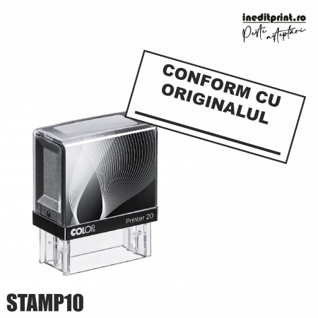 Cu personalizare - Stampila Printer STAMP10 - Conform cu Originalul Semnatura