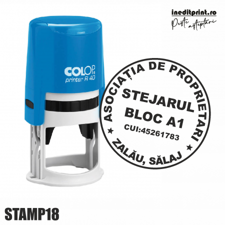 Cu personalizare - Stampila Printer STAMP18 - Asociatii de Proprietari