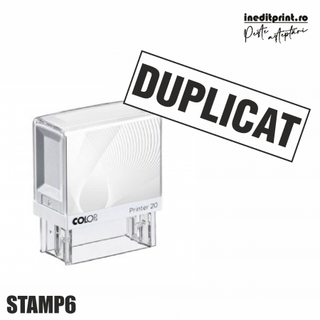 Cu personalizare - Stampila Printer STAMP6 - Duplicat