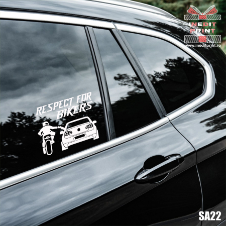 Sticker Auto RESPECT FOR BIKERS SA22 [1]