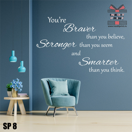 Stickere decorative - Sticker ”Braver” SP8