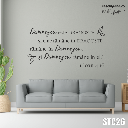 Stickere decorative - Sticker 1 Ioan 4:16 STC26