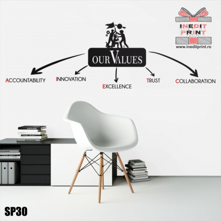 Stickere decorative - Sticker OUR VALUES SP30