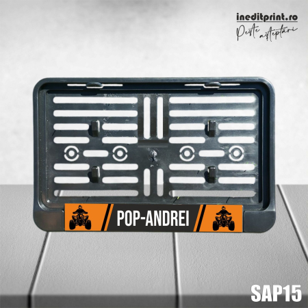 Suporturi si Placute Auto - Suport numar Moto/ATV personalizat SAP15