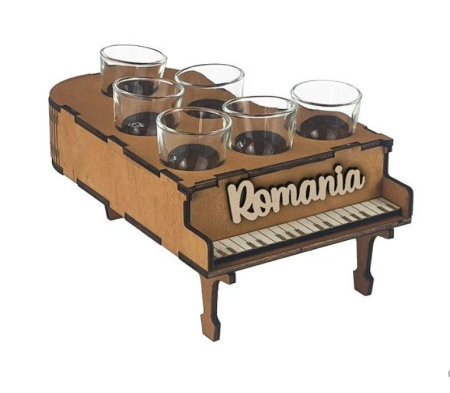 Suveniruri Romania - Suport Pahare in forma de Pian SVR103