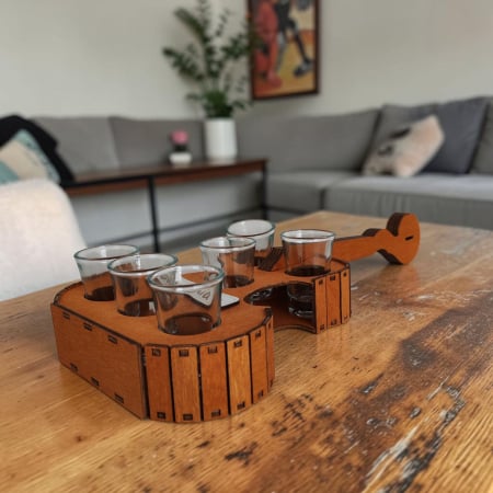 Suveniruri Romania - Suport Pahare in forma de Vioara SVR104