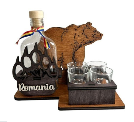 Suport Sticla cu pahare Urs Romania SVR106