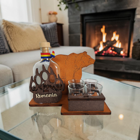 Suport Sticla cu pahare Urs Romania SVR106
