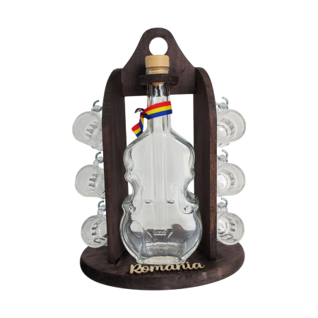 Suport Sticla Vioara cu pahare cu toarta Romania SVR112 [2]