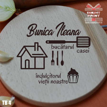 Tocător personalizat cu mâner Bucătarul casei TB4 [1]