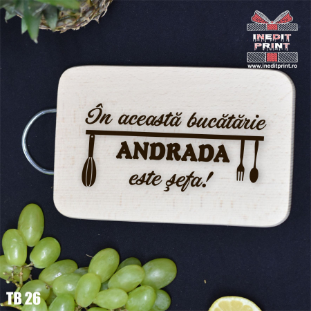Tocător personalizat cu mâner Șef TB26 [2]