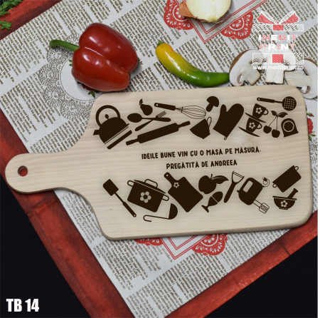 Cadouri - Tocător personalizat Ideile bune vin TB14