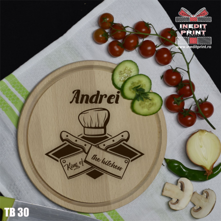 Tocător personalizat King of the kitchen TB30