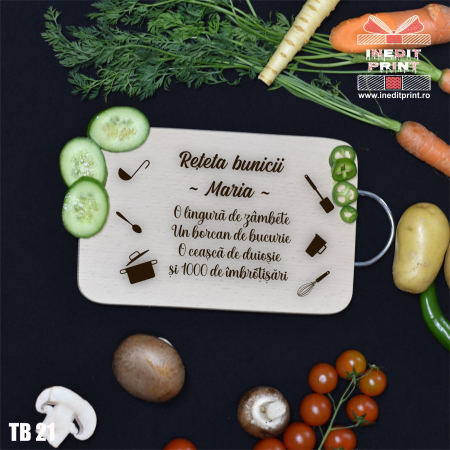 Tocător personalizat cu mâner Reteta bunicii TB21 [1]