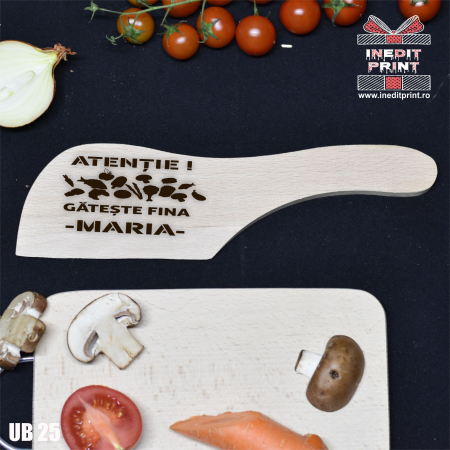 Tocător vinete personalizat Atenție gătește fina UB25