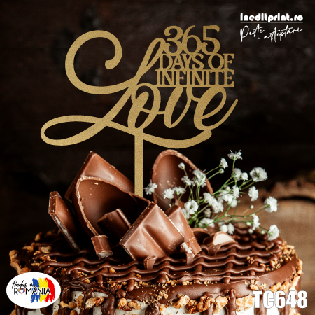 Valentines Day - Topper tort 365 days of infinite love TC648