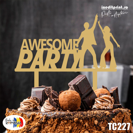 Engleza - Topper tort  Awesome Party TC227