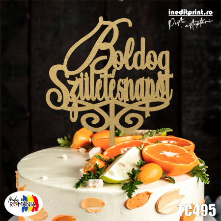 Toppers - Topper tort Boldog Szuletesnapot TC495