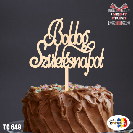 La multi ani - Topper Tort Boldog Szuletesnapot TC649