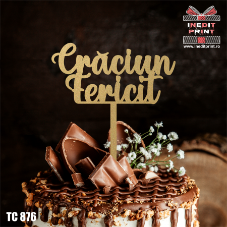Craciun / An nou - Topper Tort Craciun Fericit TC 876