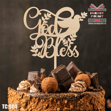 Engleza - Topper tort God Bless TC 904