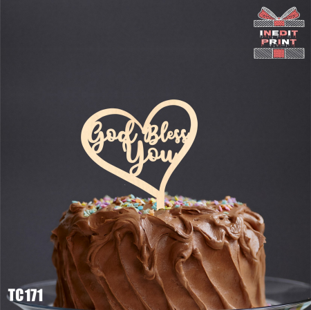 Engleza - Topper tort God bless you  TC171