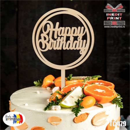 Happy Birthday - Topper tort Happy Birthday TC479