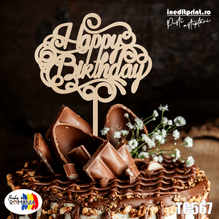 Happy Birthday - Topper tort Happy Birthday TC567