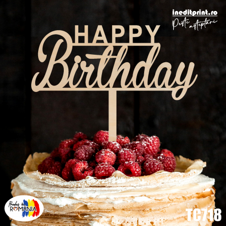 Happy Birthday - Topper tort Happy Birthday TC718