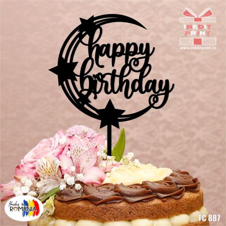 Happy Birthday - Topper tort Happy Birthday TC887