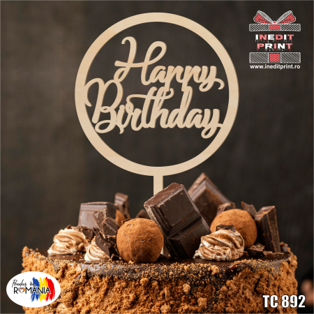 Happy Birthday - Topper tort Happy Birthday TC892
