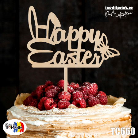 Evenimente - Topper tort Happy Easter TC660