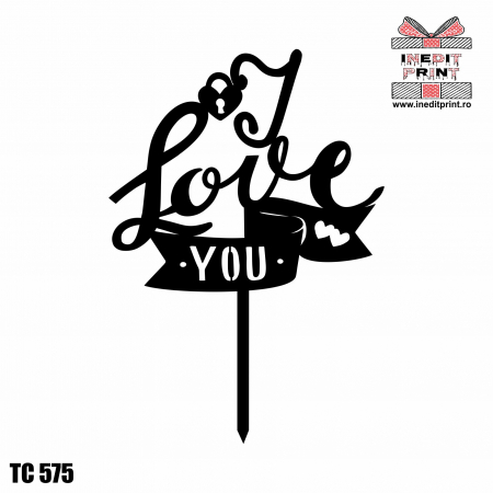 Valentines Day - Topper tort I Love You TC575