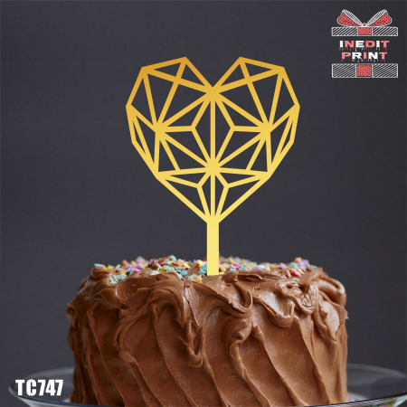 Alte evenimente - Topper Tort Inima Abstract TC747