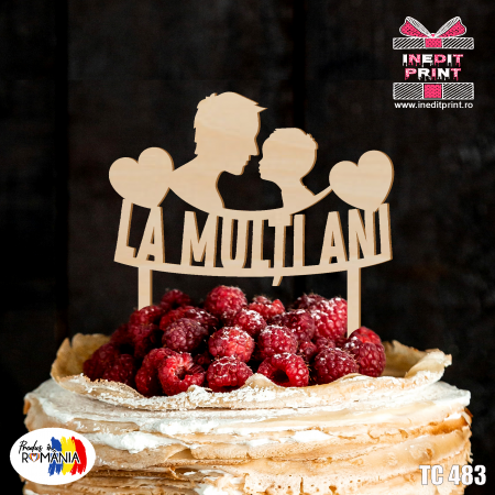 La multi ani - Topper tort LOVE TC483