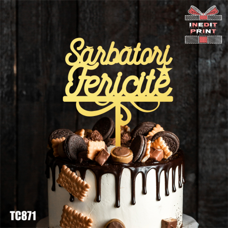 Craciun / An nou - Topper Tort Sarbatori Fericite TC871