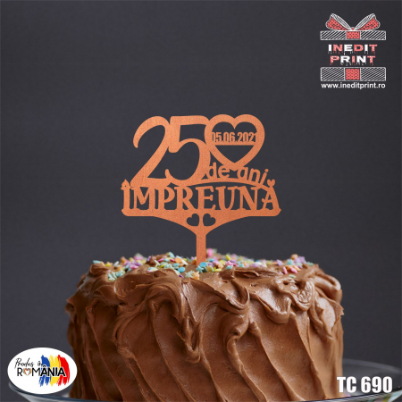 Toppers - Topper Tort Personalizat Ani împreună TC690