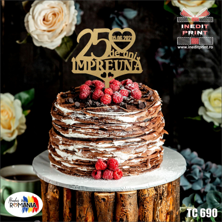 Topper Tort Personalizat Ani împreună TC690 [1]