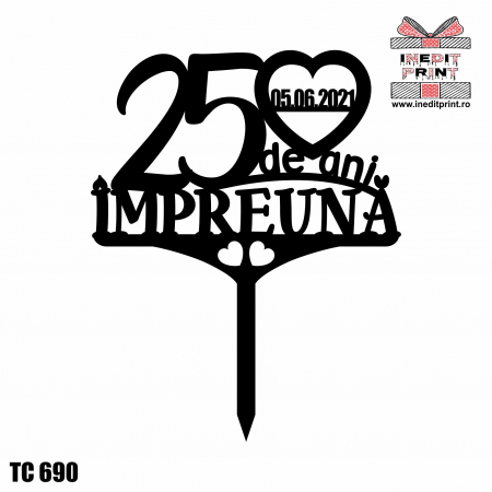 Topper Tort Personalizat Ani împreună TC690 [4]
