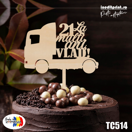 Meserii - Topper Tort Personalizat Camion TC514