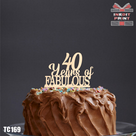 Varsta - Topper Tort Personalizat Fabulous  TC169