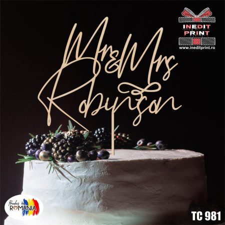 Topper Tort Personalizat Mr & Mrs TC981 [2]