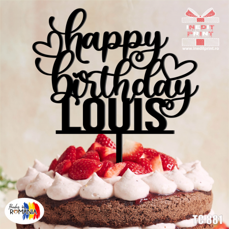 Topper Tort Personalizat Happy Birthday TC881 [6]