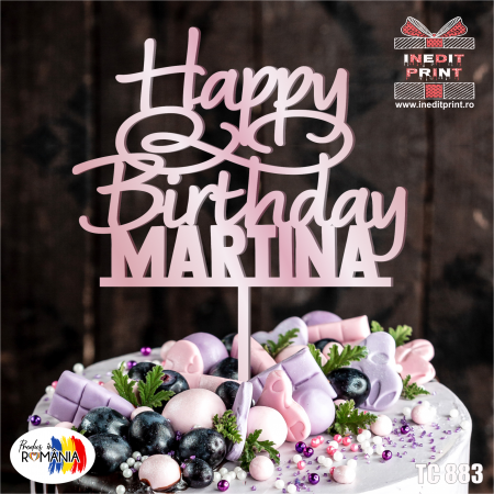 Topper Tort Personalizat Happy birthday TC883 [5]
