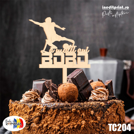 Sporturi - Topper Tort Personalizat ”Jucător fotbal” TC204